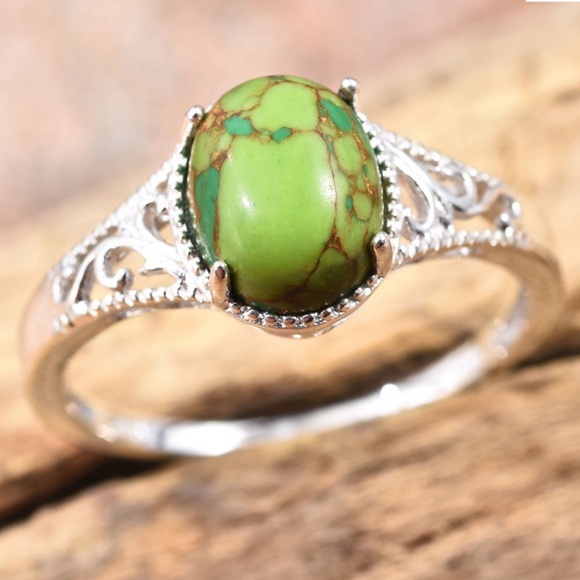 Jewelry - Mojave Green Turquoise Ring in Sterling Silver
